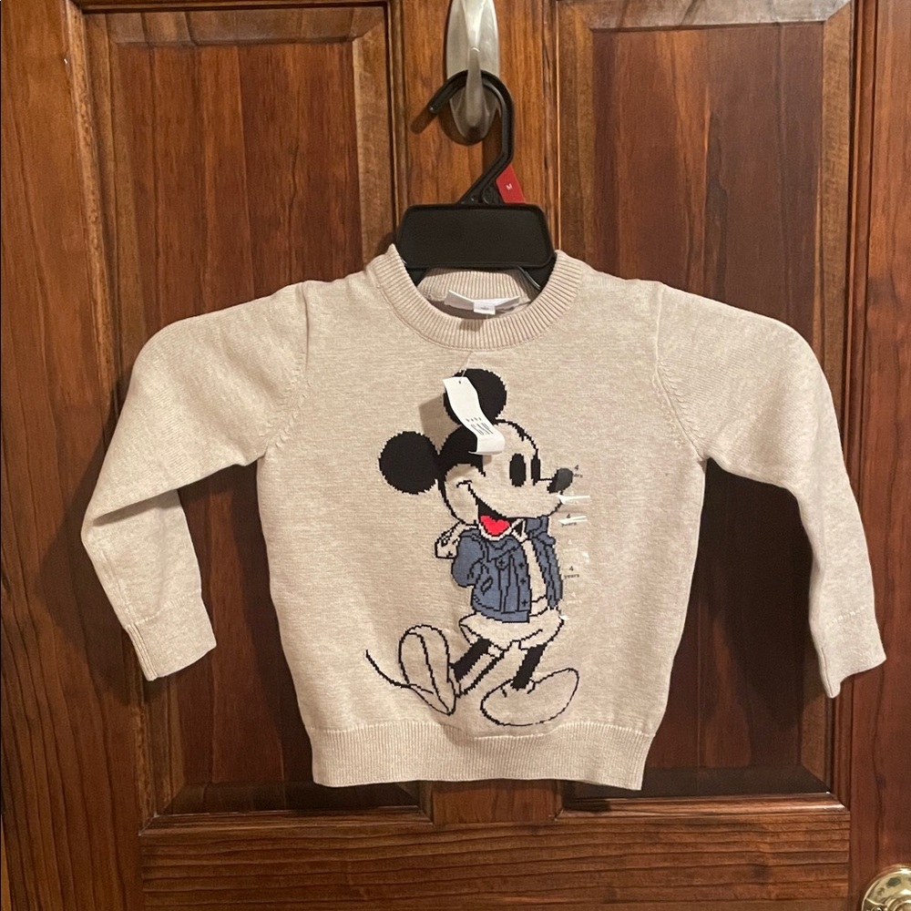 GAP Kids Beige Mickey Mouse Sweater